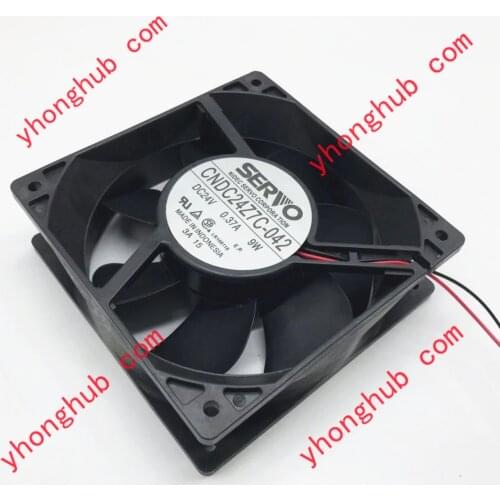 SERVO CNDC24Z7C-042 DC 24V 0.37A 9W 2-wire 120x120x38mm Server Cooling Fan