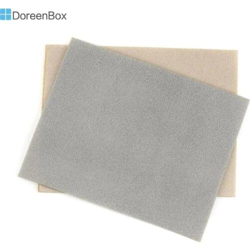 2PCs Doreen Box Bead Mats Jewelry Beading Tool Non-slip Blue Brown Random Color Flocking Sponge Polyester Mesh Mat, 30x23cm