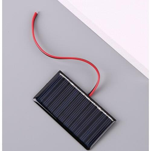 0.3W 5V Solar Epoxy Panels Mini Solar System DIY Polysilicon Boards Solar Cells Solar Car Yacht Battery Charger with Wire