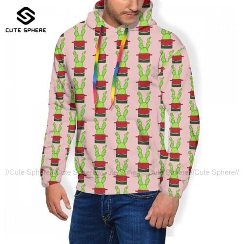 Cactus Hoodies Polyester Loose Pullover Hoodie Long Casual Autumn Hoodie Oversized Mens
