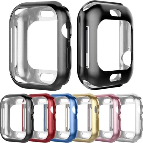 360 Degree Slim Watch Cover for Apple Watch se 6 5 4 44mm 40mm Case Soft Clear TPU Screen Protector for iWatch 3/2/1 Series case
