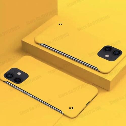 Slim Ultra Thin Frameless Phone Case For iphone 12 Pro Max 6G XS 8G 7G 6P 8P 7P XS X XR MAX Candy Color Shockproof Phone Cover