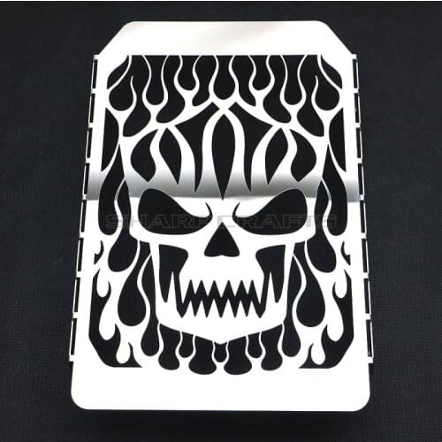 Motorcycle Skull Radiator Grill Cover Water Cooler Guard Protector For Kawasaki VN1500 Vulcan Classic 1998-2008 NOMAD 1999-2004