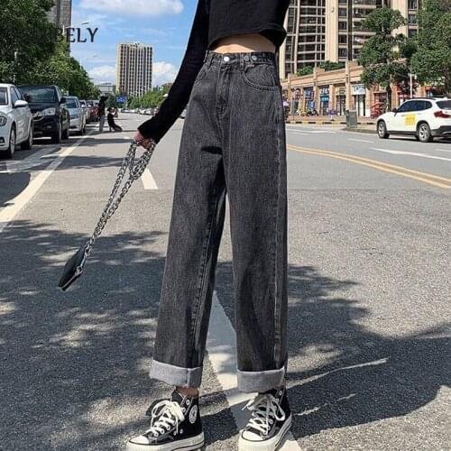 SLPBELY Woman Jeans Spring Summer Vintage High Waist Wide Leg Straight Denim Long Pant Fashion Loose Harajuku Streetwear Jeans