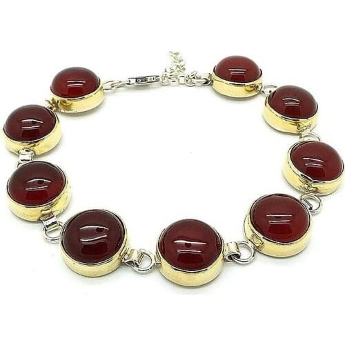 Silver Hand Handwork Natural Agate Stone Womens Bracelets