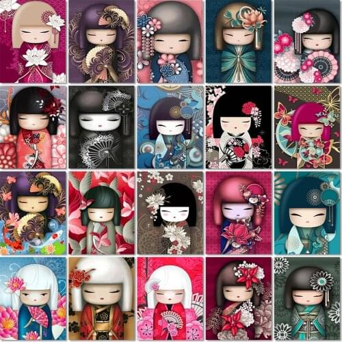 ZOOYA DIY 5D Diamond Painting Cartoon Girl Daimond Embroidery Landscape Rhinestone Mosaic Flower Cross Stitch Home Decor