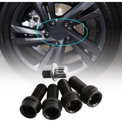 1Set Anti-theft Wheel Lock Bolts Screws Nuts Modified Part 1K0698137A for VW Golf4/MK4/Passat-B5 1998-2005 Security Protection