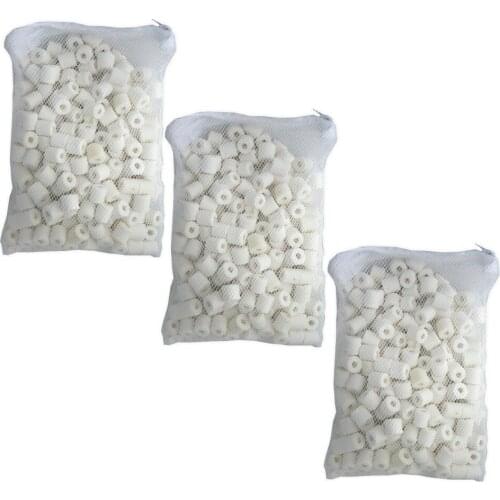1Pack X Premium Ceramic Bio Rings Filter Media for Aquariums Fish Tanks Ponds 500g mesh