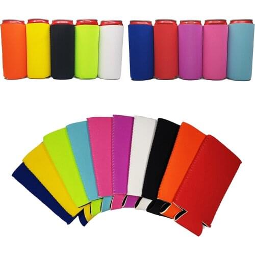 10 Pieces Stubby Beer Can Cooler Sleeves Bottle Covers Reusable for Party