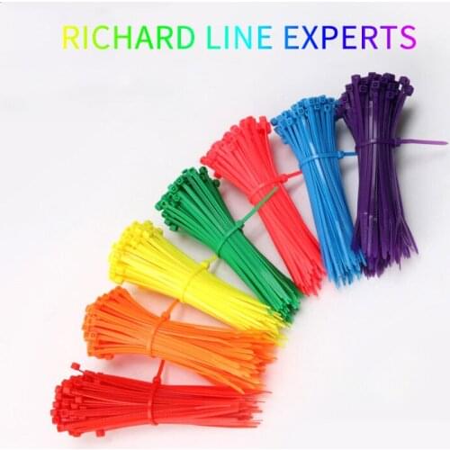 100 pcs 11 color 3*150 mm Plastic Zip Tie Self-locking Nylon Cable sleeve Ties black wire binding wrap straps UL Certified