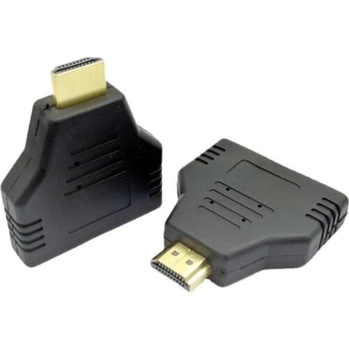 1080P HDMI-compatible Male To Dual HDMI-compatible Female 1 to 2 Way Splitter Cable Adapter Converter