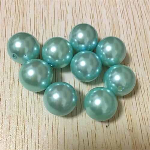 20mm 110pcs/lot light blue color chunky Acrylic Pearl Beads for Chunky Necklace Jewelry making (B17)
