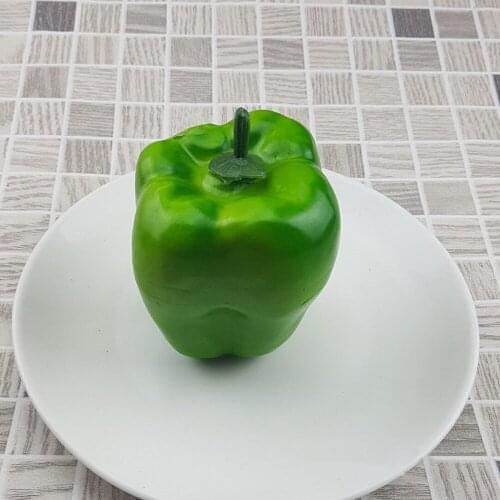 3pcs Realistic Artificial Peppers Vegetables Table Decoration Restaurants Props