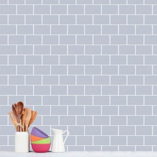 30x30cm Subway Tiles 3D Waterproof Self Adhesive Sticker Peel and Stick Tiles Kitchen Backsplash - 5 Pieces