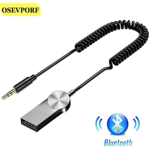 Car AUX Bluetooth Dongle 3.5mm Jack Cable Adapter Bluetooth 5.0 Dongle Receiver for Wireless USB Speaker Audio Music Transmitter