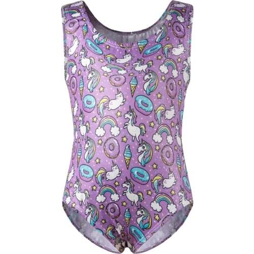 Girls Ballet Gymnastics Leotard Dance Practice Clothes Sleeveless Toddler Teens Kids Bodysuit Dance Wear