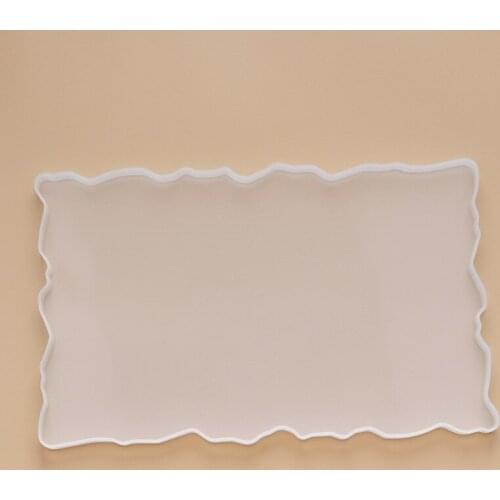 Big Rectangle Plate Resin Mold Oversized Fruit Disc Tray Resin Mold Transparent Flexible Silicone Molds Art Craft Jewelry tools
