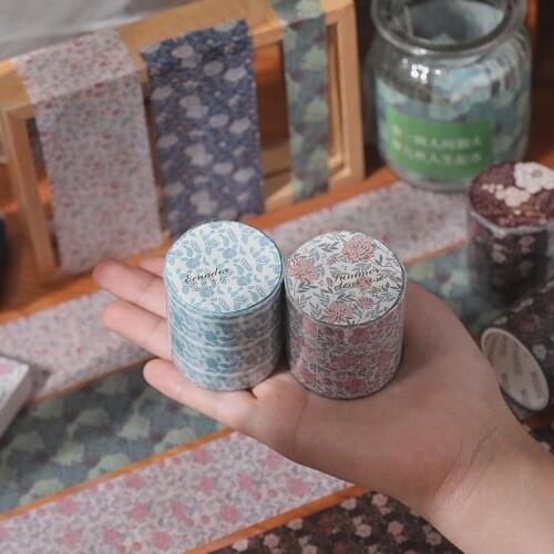 5cm Wide Retro Floral Pattern Series Masking Washi Tape Vintage Decorative Adhesive Tape Decora Diy Scrapbooking Sticker Label