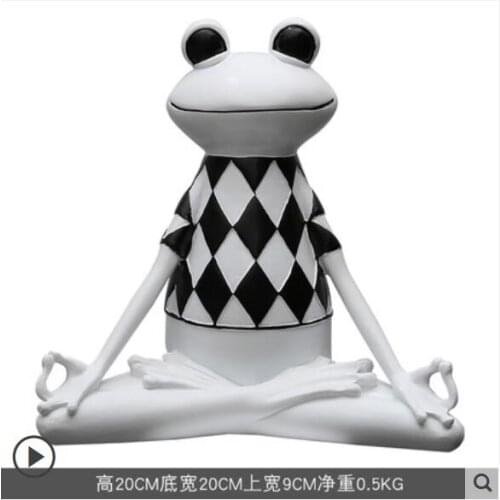 Yoga frog resin decorative furnishings household TV cabinet living room model room statues sculpture Home wedding dies