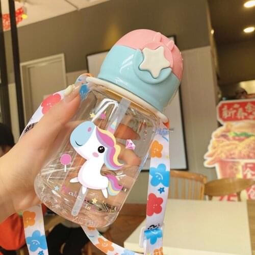 Children Sippy Cup Anti-Fall Baby Kindergarten Water Cup Boys And Girls Cartoon Large Capacity Leak-Proof Straw Cup