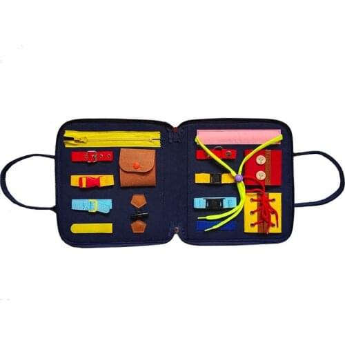Kids Toys Baby Busy Board Buckle Training Essential Educational Sensory Felt Board for Toddlers Intelligence