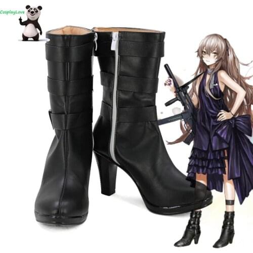 Girls Frontline UMP45 2nd Year Anniversary Skins Black Cosplay Shoes Boots Custom Made For Hallowee Christmas CosplayLove