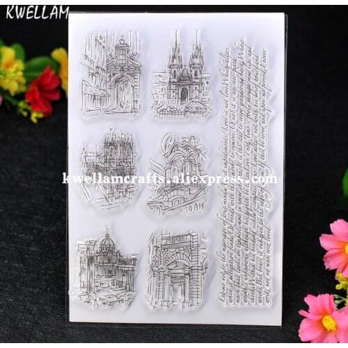 City Scrapbook DIY photo cards account rubber stamp clear stamp transparent stamp 11x16cm 7063015