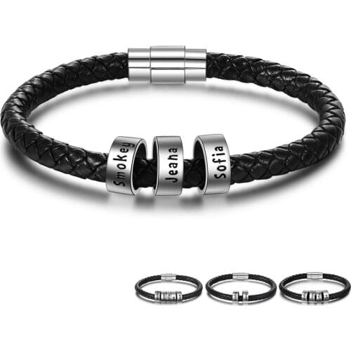 JrSr Black Bracelets