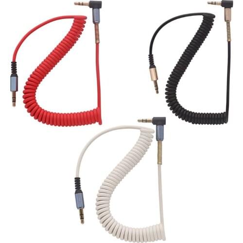 K5DB 3.5MM Cable 3.5 Jack Male to Male AUX Cord Wire Stretchable Spring Cable for Car Phone Headphone Speaker Accessories