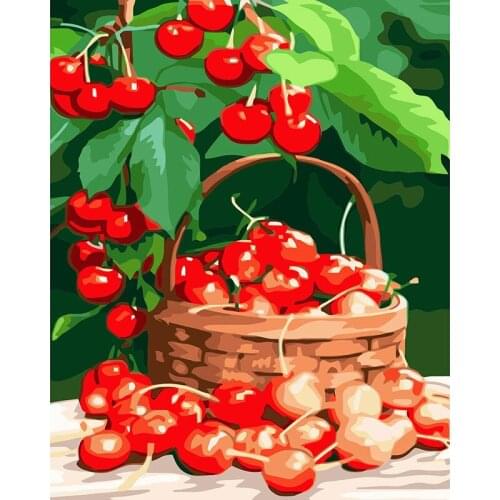 Fruit cherry Oil Painting Canvas Wall Pictures for Living Room Posters and Prints Home Decor