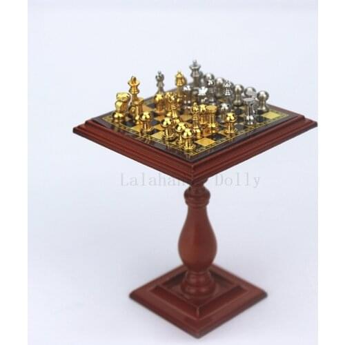 Doll House Mini Chess Suit Model Doll House with Scene Food Play with Toys Simulation Toys Accessories