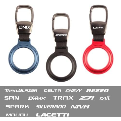 Magnetic Metal Protective Airtag Case car Keychain For Chevrolet SPARK SONIC SILVERADO NIVA MALIBU HHR EV CRUZE car accessories