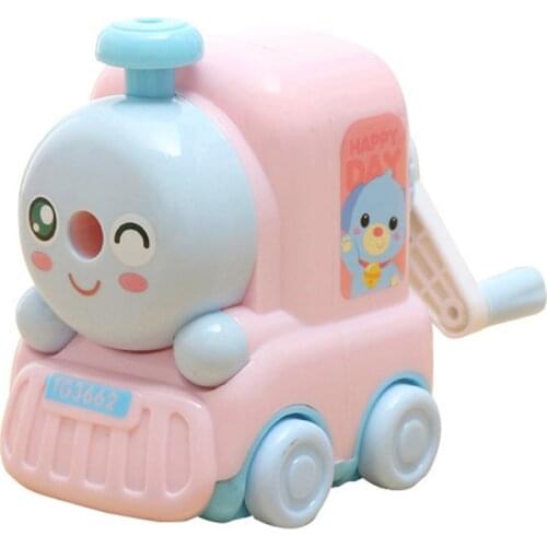 Small Train Manual Pencil Sharpener Student Hand-Cranked Pencil Sharpener for Colored Pencil, Sketching, Charcoal, Art Pencils