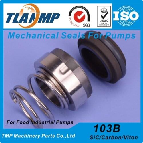 103B-25 TLANMP Mechanical Seals For Food Industrial Pumps- With Type A /Type B Spring (Material:SiC/Carbon/VIT) Shaft Size 25mm