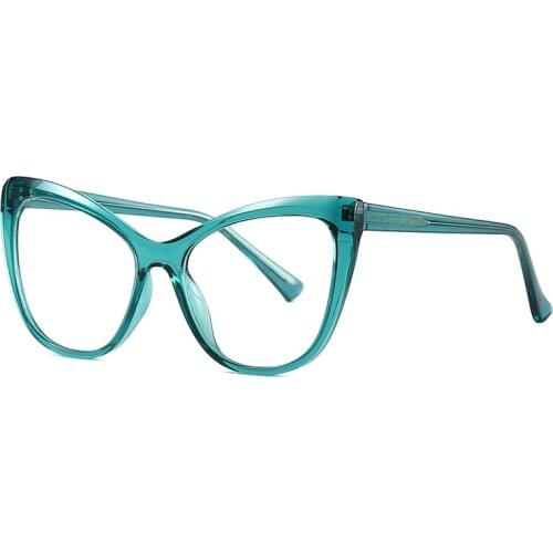 Fashion Design Oversize Cat Eye Shape TR90 Optical Frame Anti Blue Light Glasses Ready To Ship