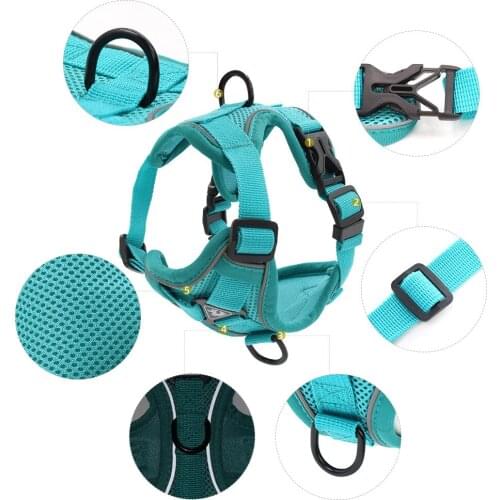 Pets Harness Leash Set for Cats Small Medium Large Dogs Walking Pitbull Husky Alaskan Reflective Adjustable Harness Pet Supplies