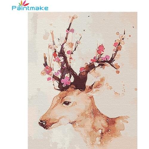 Paintmake DIY Painting By Numbers animal oil Painting On Canvas For Home Wall living room decor Art Picture gift GX9368