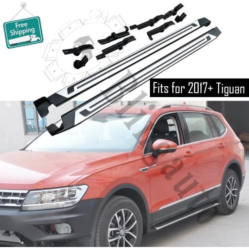 Fits for VW. Volkswagen Tiguan 2017-2020 2Pcs left right running board side steps nerf bar car pedal side stairs side bar