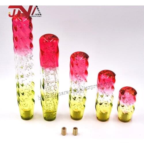 25/30 cm Crystal Shift Knob Crystal Bubble Pink Transparent Yellow JDM Gear Shifter