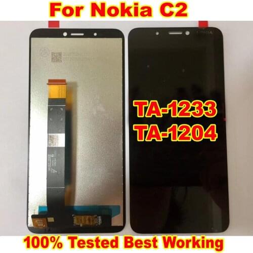 Best Working Glass Panel LCD Display Touch Screen Digitizer Assembly Sensor For Nokia C2 TA-1233 TA-1204 Phone Pantalla