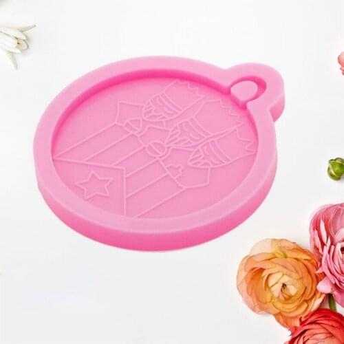 Super Glossy Puerto Three Men Wise Man Style Epoxy Resin Mold Keychain Pendant Silicone Mould DIY Crafts Jewelry