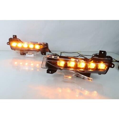 Led DRL Daytime Running Light for Kia K3 cerato 2019 With Yellow Turn Signal accesorios para auto