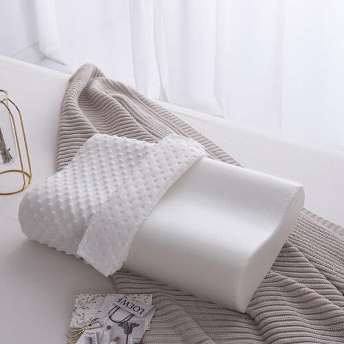 Thailand Memory Foam Orthopedic Massage Pillow Neck Cervical Spine Protected Remedial Big Vertebrae Pillow Bedding 50x30cm F0450