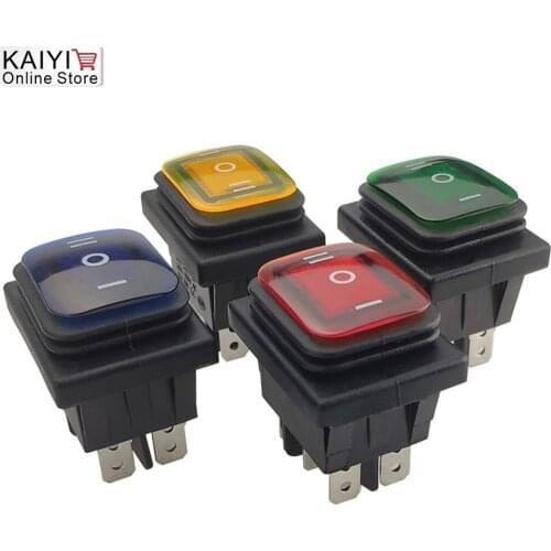 Third Gear Waterproof Ship Type Switch 6-pin Third Gear With Light Roller Shutter Switch Bot Electrical Sockets and Switches 220