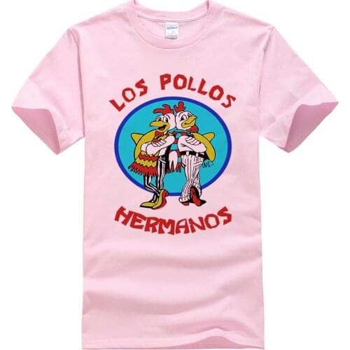 Vintage Los Pollos Hermanos T Shirt Mens Breaking Bad Chicken Brothers T-Shirts Boys Humorous Tees Men Women Tops