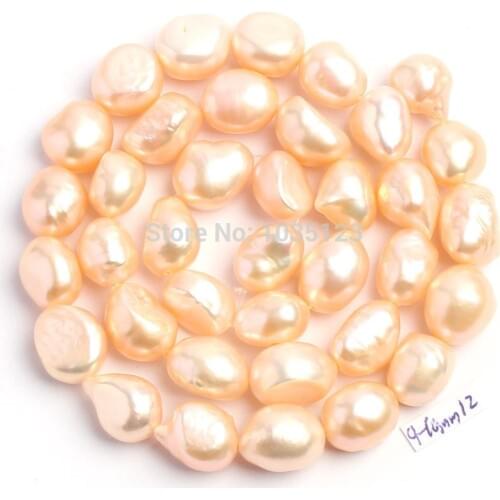 High Quality 9-10mm Pink Natural Freshwater Pearl Freeform Shape DIY Gems Loose Beads Strand 15" Jewelry Making w871