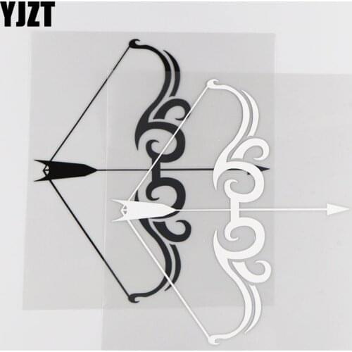 YJZT 16.1CM*18.1CM Creative Bow And Arrow Pattern Car Sticker Decorative Vinyl Decal 1A-0319
