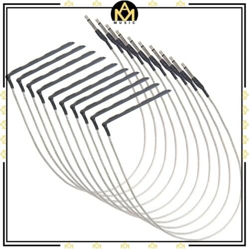 10Pcs/Set High Sensitive Ukulele Mini Guitar Transducer Picup Piezo Under Bridge Saddle Pickup Soft Piezo Cable For UK EQ