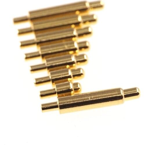 10pcs Spring-Loaded Connector through Hole PCB Height 3 4 5 6 7 8 9 to 20.5 mm Spring Header Pogo Pins 12V 2A Gold Plated