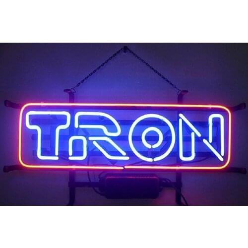14“x6" Tron Recognizer Game Neon Light Lamp Sign Beer Bar Handmade Real Glass Decorate Home Wall Room Windows Tube Pub Artwork